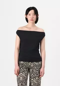 Топ DRAPED LONGLINE Abercrombie & Fitch, черный