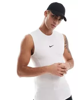 Топ Dri-FIT Muscle Fit белого цвета Nike Training