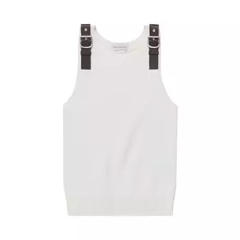 Топ Dries Van Noten Strapped Tank Top 'Off White', кремовый