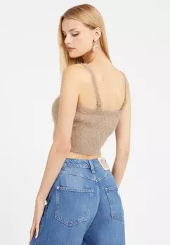Топ DUVETEUSE Guess, коричневый