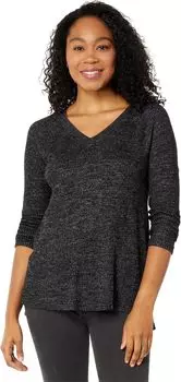 Топ Dylan by True Grit Waffle Raglan-V, черный