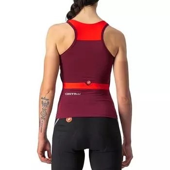 Топ Джерси Solaris женский Castelli, цвет Bordeaux/Red