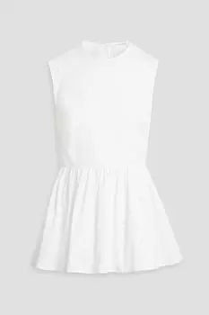 Топ Ea с баской из хлопкового поплина с завязками на спине CECILIE BAHNSEN, белый