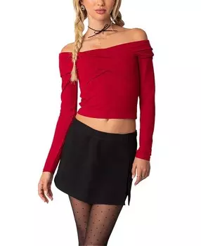 Топ Edikted Crossover с открытыми плечами, красный