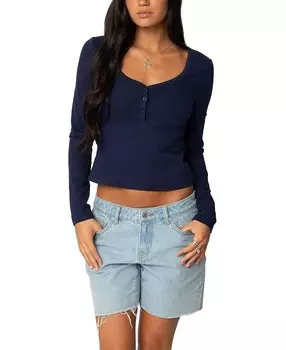 Топ Edikted Leah Henley, синий