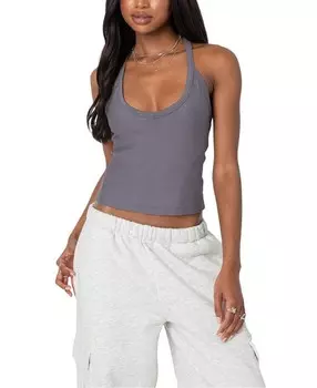 Топ Edikted Racer с бретелькой на спине, серый