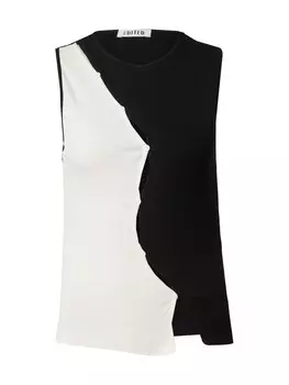 Топ EDITED Kaia, черный/белый