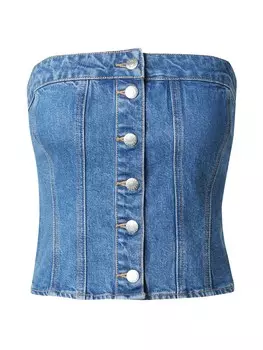 Топ EDITED Xyra, синий деним