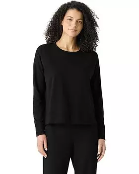 Топ Eileen Fisher Crew Neck Top, черный