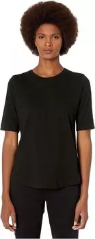 Топ Eileen Fisher Round Neck Elbow Top, черный