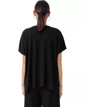Топ Eileen Fisher V-Neck Boxy Top, черный