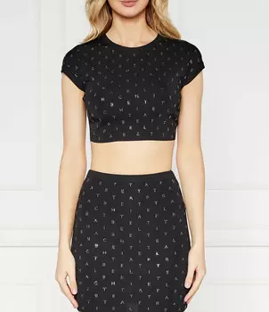 Топ Elisabetta Franchi Regular Fit, черный
