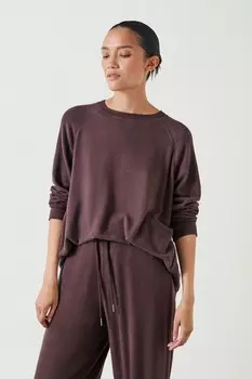 Топ Elle supersoft реглан Hush, коричневый