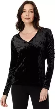 Топ Elliott Lauren Velvet Poof Sleeve Top, черный