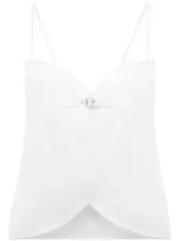 Топ Ellipse с пряжкой Courrges, белый