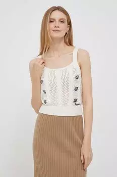 Топ Emalynn из смесовой шерсти Pepe Jeans, бежевый