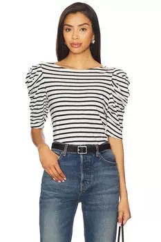 Топ Emery с лодочным вырезом в полоску crosswalk от Nation Ltd, cross walk stripe
