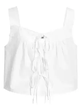 Топ Emilia с завязками спереди и квадратным вырезом Ciao Lucia, белый