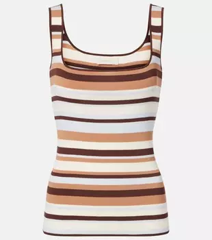 Топ Enya полосатый вязаный из хлопковой смеси Faithfull, Cacao Stripe