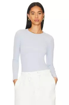 Топ Enza Costa Textured Knit Crew, цвет Light Blue