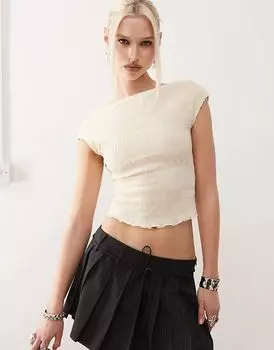 Топ Erika с открытой спиной из пайеток и сеткой цвета слоновой кости Motel