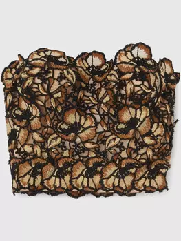 Топ Ermanno Scervino из кружева макраме, коричневый