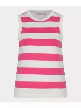 Топ Esqualo Gestreiftes Top, цвет Offwhite/Magenta