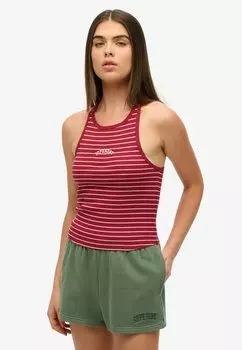 Топ ESSENTIAL LOGO STRIPED RACER Superdry, красный