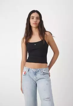 Топ Essential Strap Top Tommy Jeans, черный