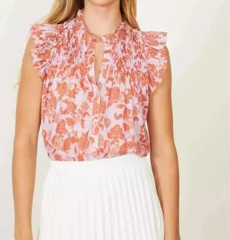 Топ Evelyn с цветочным узором на дереве CABALLERO, цвет woodblock floral