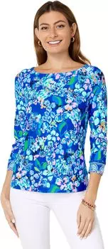 Топ Everlynn UPF 50+ Lilly Pulitzer, цвет Blue Grotto Twilight Tropics Engineered Chillylilly