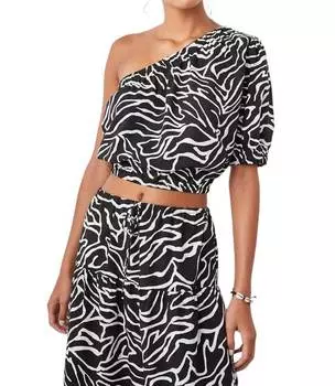 Топ Evy в черно-белом цвете Rails