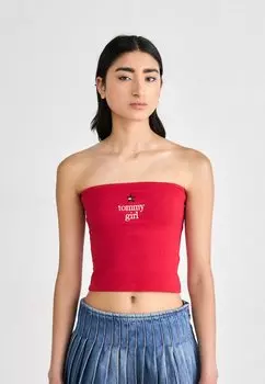 Топ EXCLUSIVE GIRL STAR TUBE Tommy Jeans, красный
