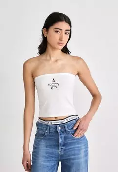 Топ EXCLUSIVE GIRL STAR TUBE Tommy Jeans, кремовый
