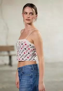 Топ EXCLUSIVE TOMMY GIRL STAR SWEATER CAMI TOP Tommy Jeans, красный