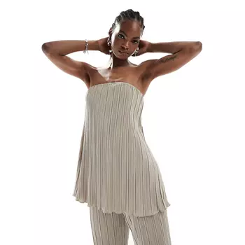 Топ Extro & Vert Premium Soft Touch Plisse, светло-коричневый