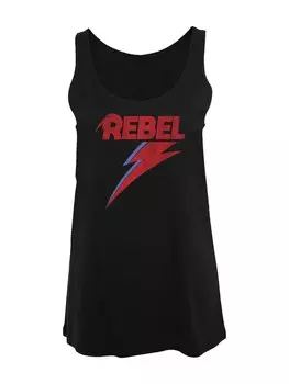Топ F4Nt4Stic DAVID BOWIE DISTRESSED REBEL, черный