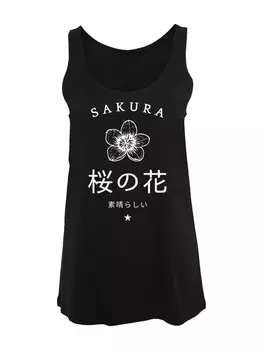 Топ F4Nt4Stic SAKURA FLOWER, черный