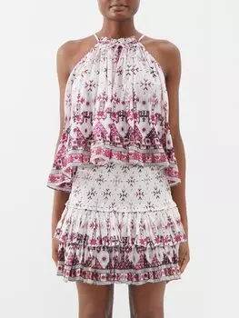 Топ fabino из смесового хлопка с воротником-стойкой Marant Etoile, розовый