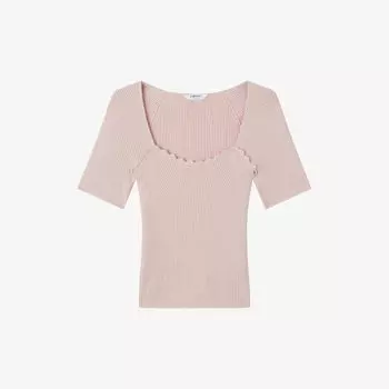 Топ Fara из смесовой эластичной вискозы эластичной вязки Lk Bennett, розовый