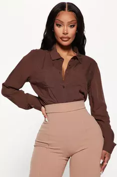 Топ Fashion Nova 68822, шоколад