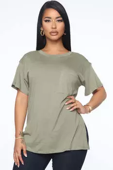 Топ Fashion Nova 72581, оливковый