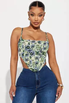 Топ Fashion Nova C2686T1FN, зеленый