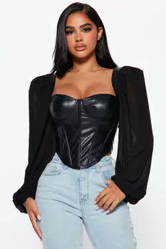 Топ Fashion Nova GW22X2164, черный