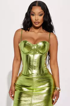Топ Fashion Nova GW22X8021, зеленый