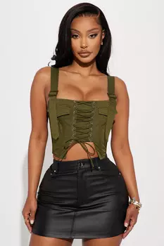 Топ Fashion Nova GWQ5600, оливковый