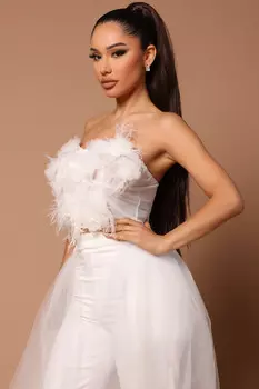 Топ Fashion Nova HDT28777, белый