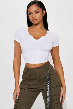 Топ Fashion Nova HT12261, белый