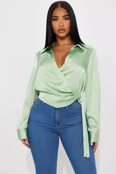 Топ Fashion Nova IT10976, шалфей