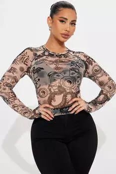 Топ Fashion Nova JK16335, нюд